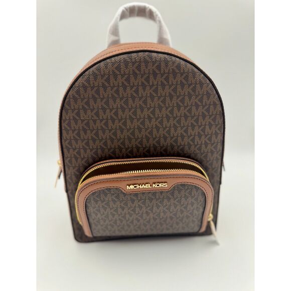 Michael Kors NIP Brown Logo Backpack - Picture 8 of 10